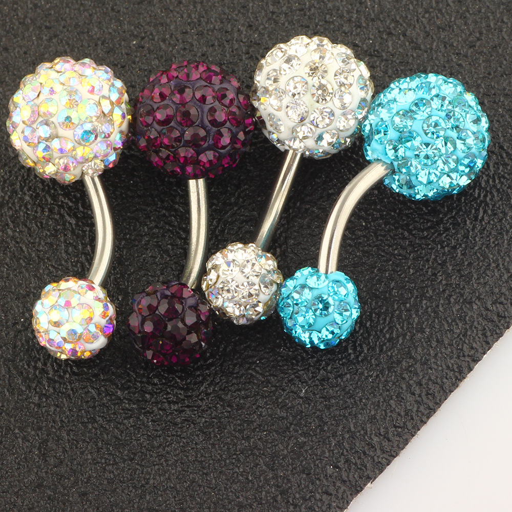Amazon Hot Sale 4-8 Piece Stainless Steel Clay Belly Button Rings Set - Body Piercing Jewelry detail image 15
