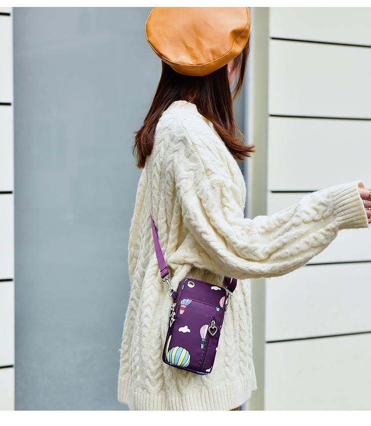 112g Weight Polyester Lining Material Zipper Closure Type Single Shoulder Strap Strap Type Phone Wallet Bags Type Daily Occasion Oxford Cloth Material Solid Color Pattern All Seasons Season Unisex Gender Fashion Style Square Shape Unisex All Seasons Oxford Cloth Fashion Phone Wallet 6