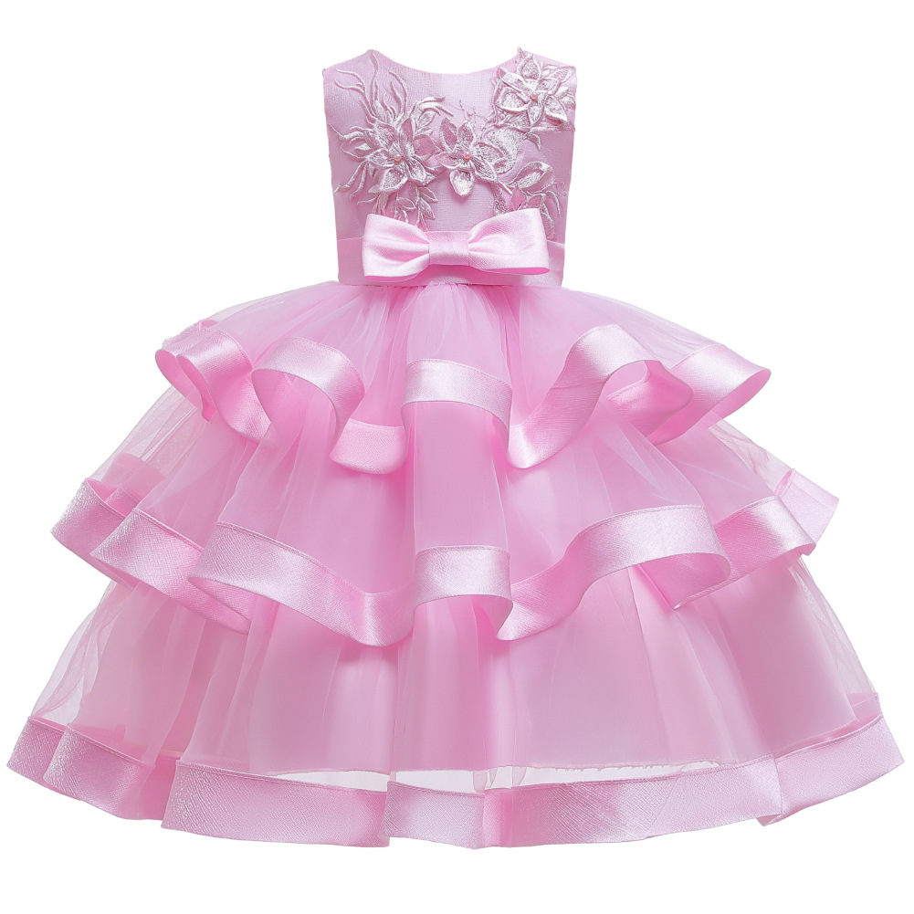 AliExpress vestido de princesa de niña caliente vestido de niña de flores para niños pequeños y medianos falda de malla pettiskirt de pastel de niña europea y americana