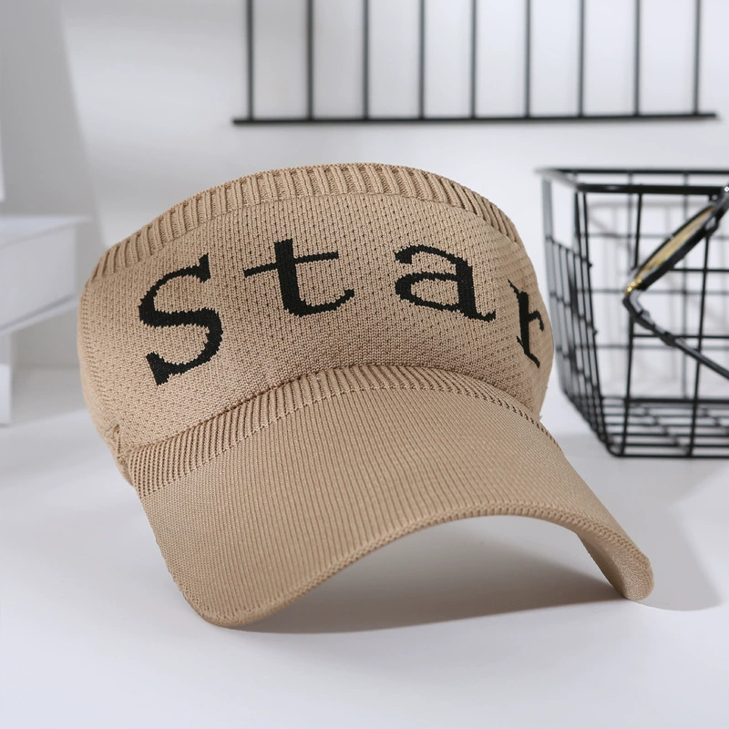Travel knitted hat solar-powered with letters, sports sun hat, universal baseball cap, Korean style