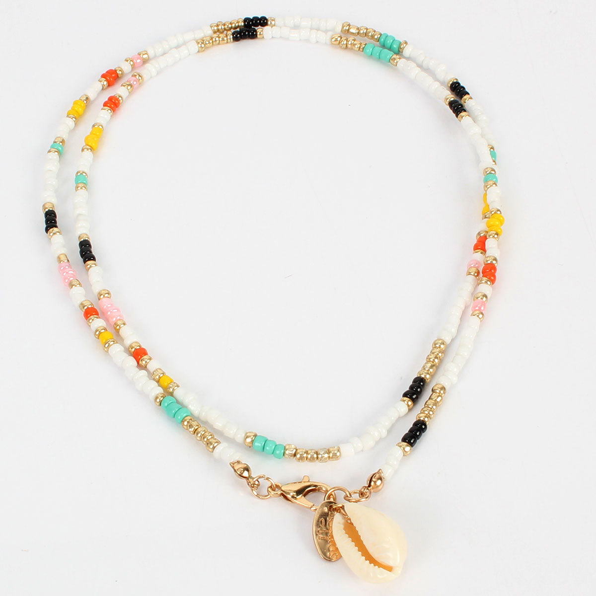 Hot Items Women's Boho Colorful Rice Beads Necklace Shell Necklace Women display picture 2