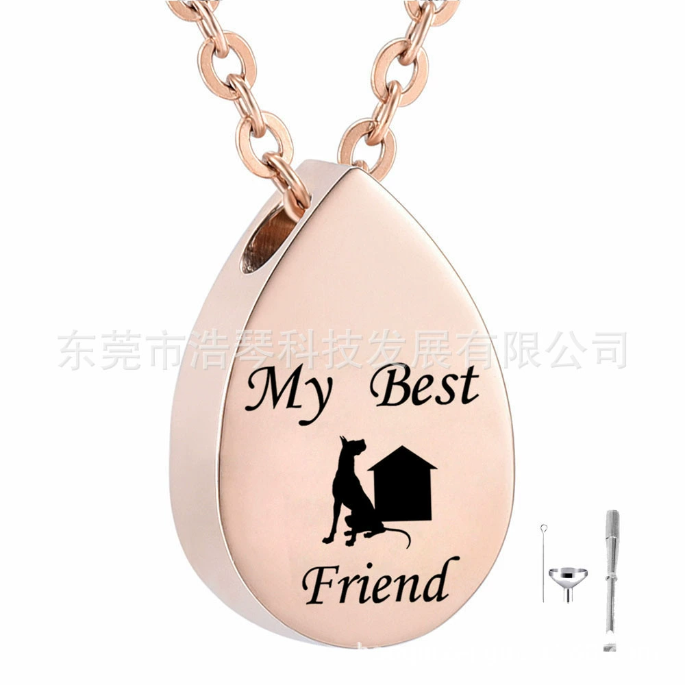 Мемориал ПЭТ пепел ожерелье капли воды в форме надписи можно открыть пепел шкатулка кулон похороны ювелирные изделия флакон духов