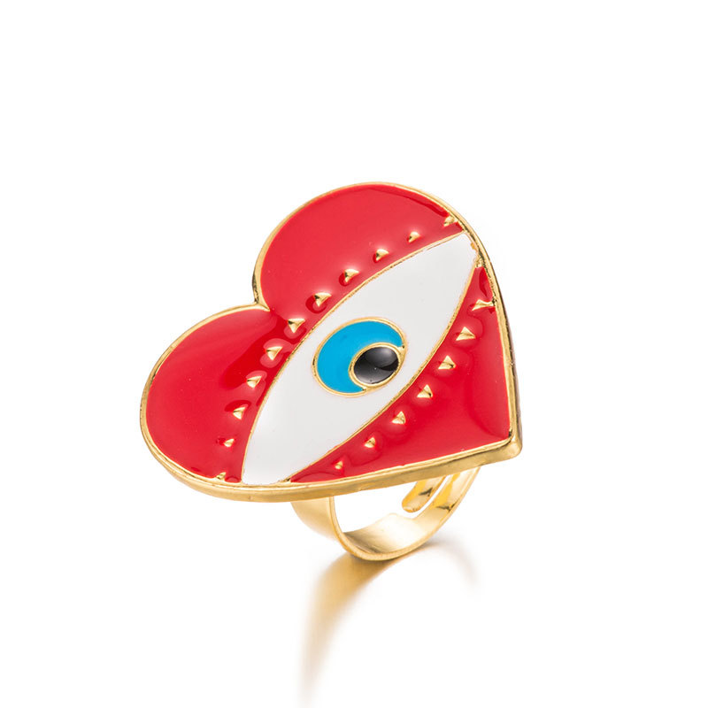 Fashion Devil Eye Ring Open Punk display picture 6