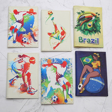 巴西足球人物 籃球仿皮護照夾PU印花護照套 旅行證件收納包保護套