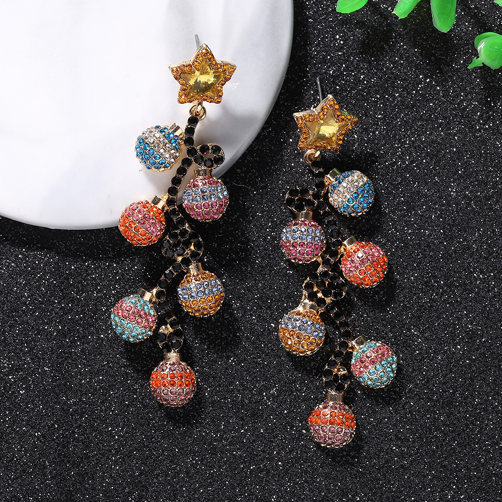 Baub Même Style Alliage Strass Boucles D'oreilles Creative Mode Gouttes Pour Les Oreilles Élégant Robe Accessoires Partie D'anniversaire Cadeau Bijoux display picture 4