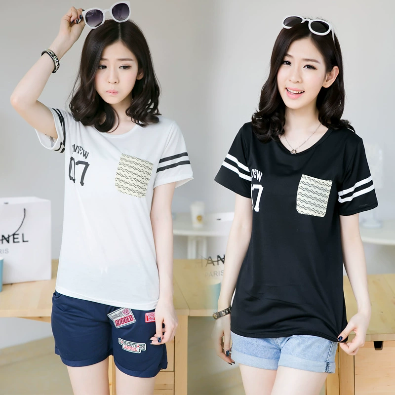 Пара летняя одежда 2020 новая корейская мужская и женская летняя футболка с коротким рукавом с круглым вырезом