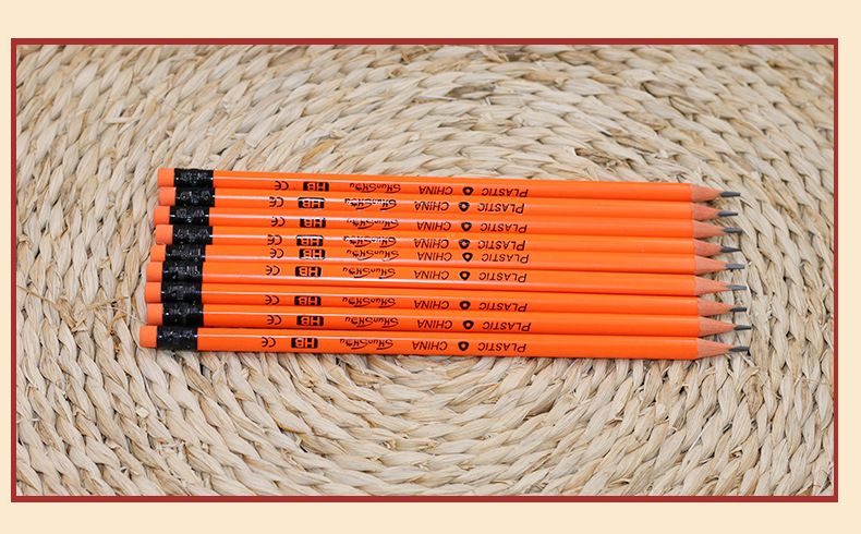 厂家供应环保带橡皮银光学生HB铅笔36支桶装书写流畅办公书写铅笔详情13