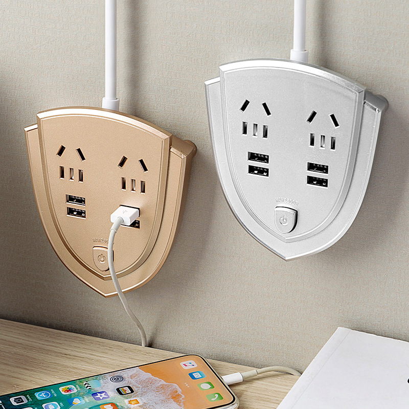 创意个性家用办公USB插座手机便捷充电学生宿舍安全插排带线插板