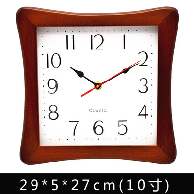 实木挂钟欧美钟表创意客厅木质新中式静音现代式原木外贸批发定制|ru