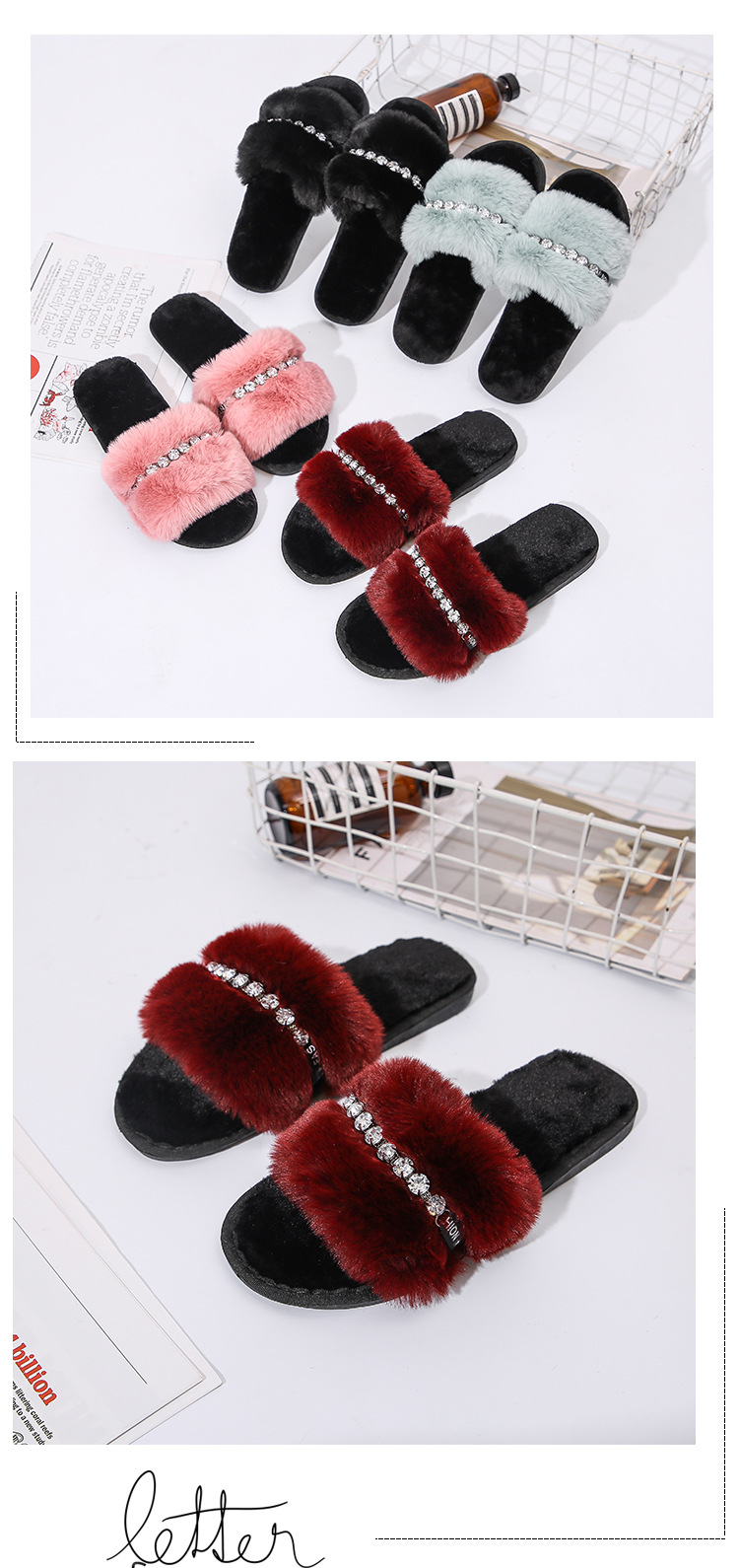 women s new thick velvet slippers NSPE10015