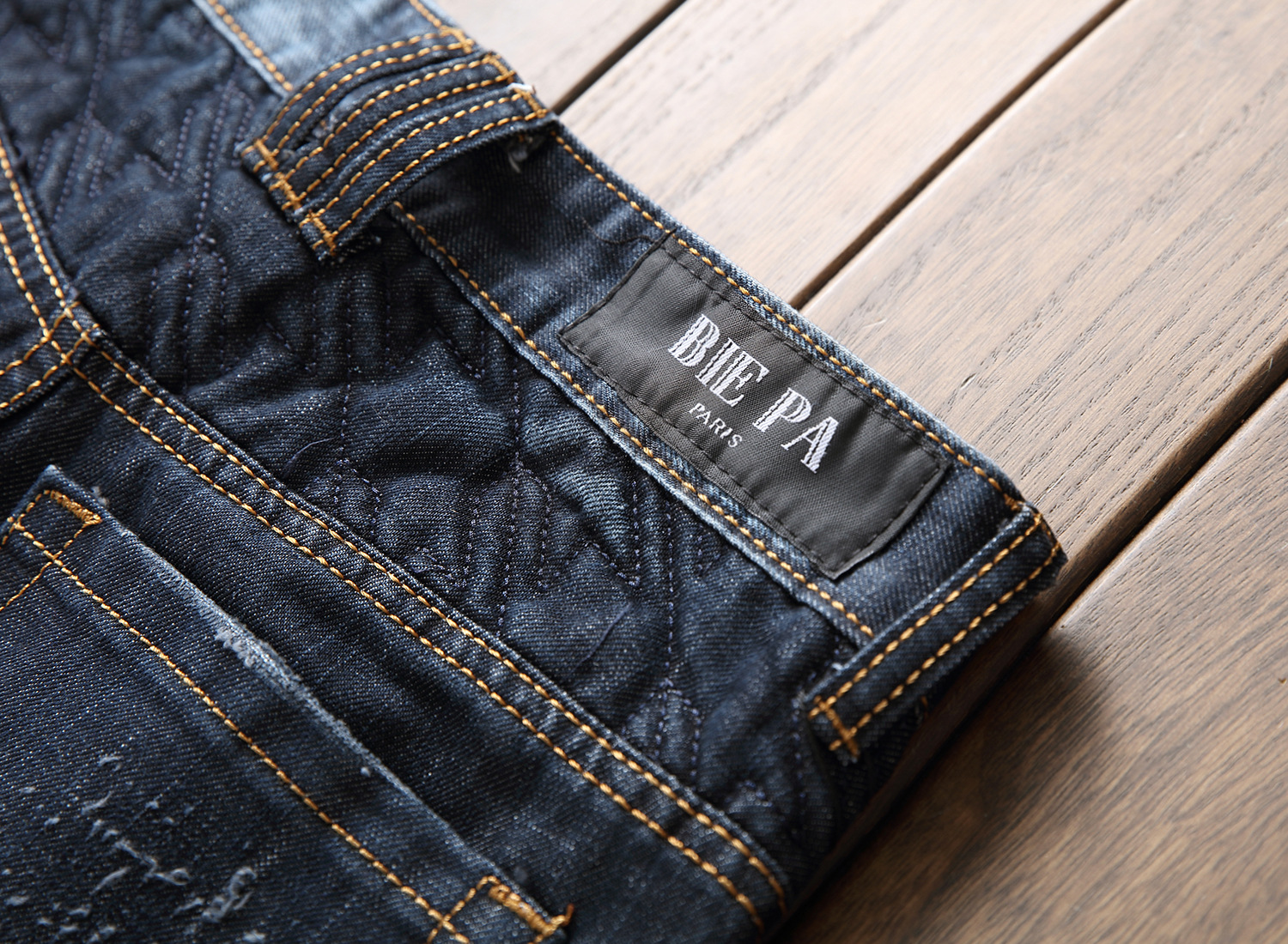 Jeans da uomo stile elastico con cuciture a compressione Zou piccoli jeans a gamba dritta_voghion.com