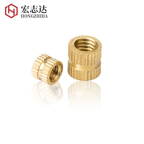 Copper Flower Mother, Injection Molded Copper Nut, Cylinder Rolling Copper Nut M2M2.5M3M4M5 Copper Screw Cap