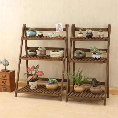 Manufactor Direct selling three layers Ladder fold Flower trellis Succulent plants Storage rack to ground balcony a living room outdoors wholesale