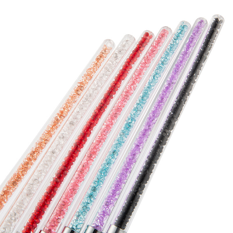 新款美甲水晶笔刷套装花卉扇形晕染笔美甲拉线雕花光疗笔美甲工具