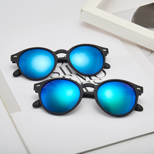  New Korean Style Fashion Sunglasses Trendy Retro Ink Internet Celebrity Colorful Reflective Sunglasses 1802