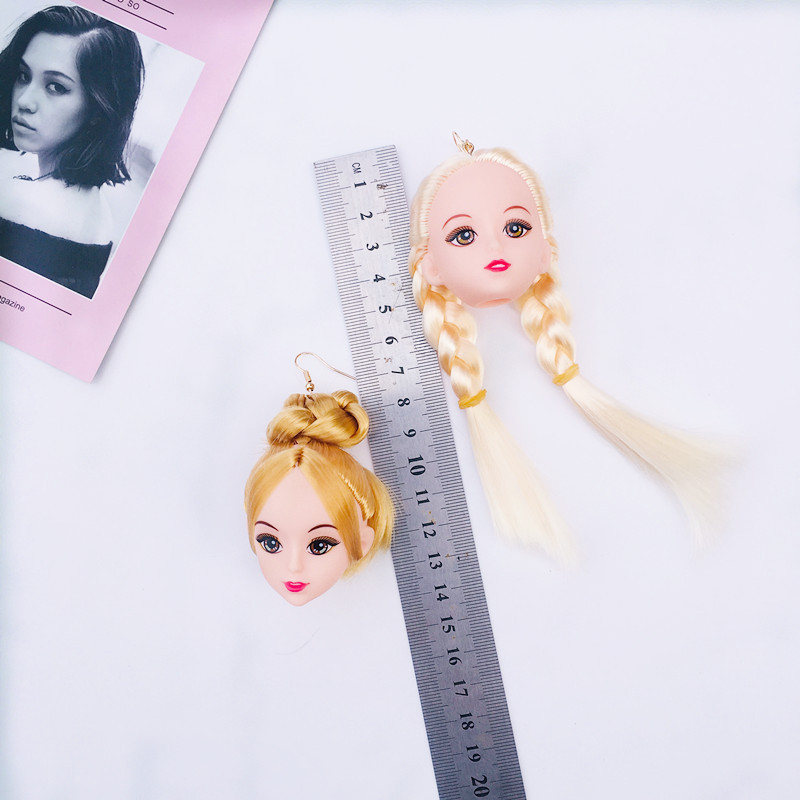1 Pair Sweet Doll Plastic Resin Earrings display picture 1