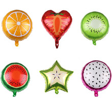 18寸水果铝膜气球 西瓜草莓儿童生日玩具装扮气球批发