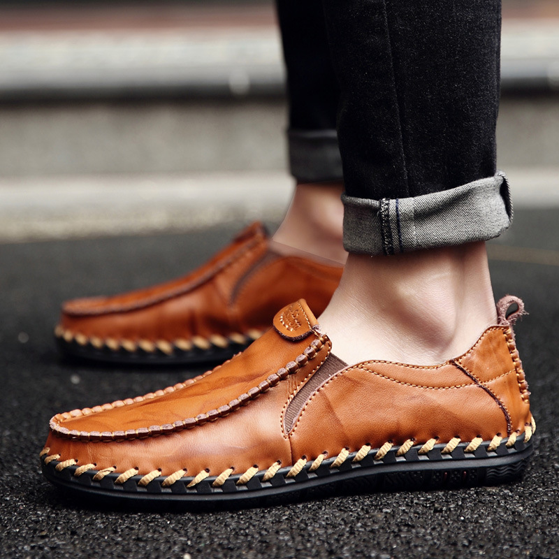 厂供春夏季男士休闲皮鞋复古英伦手工鞋青年时尚潮流小皮鞋批发|ms