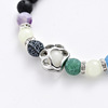 Organic jewelry, elastic beaded bracelet for yoga