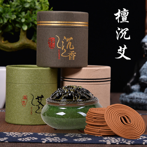 One piece drop shipping 120 trays 48 trays Laoshan Sandalwood Incense Hygiene Incense Toilet Deodorizing Aromatherapy Agarwood Mugwort