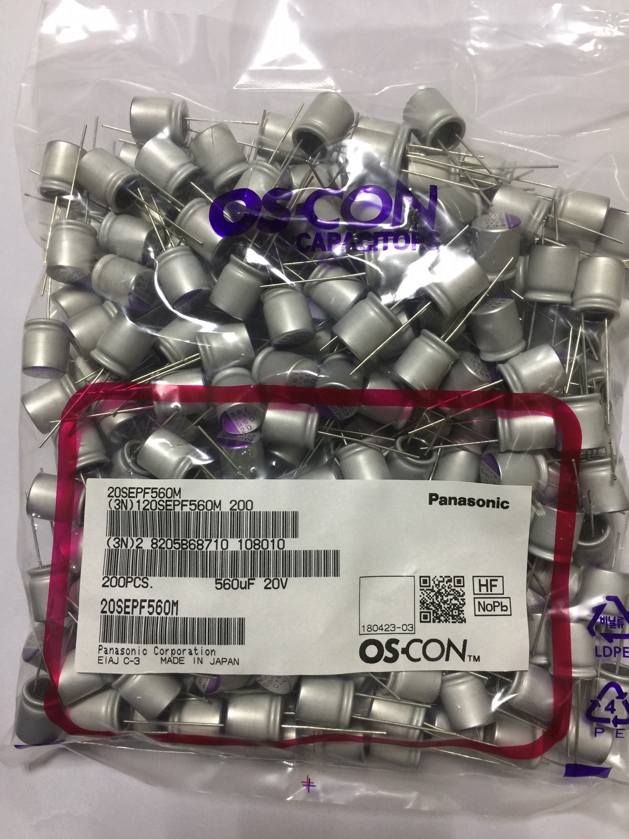 现货供应Panasonic固态电容20SEPF560M