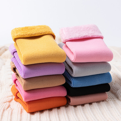 2019冬季儿童雪地袜加绒加厚保暖中筒大童袜子婴幼儿厚袜子批发|ms