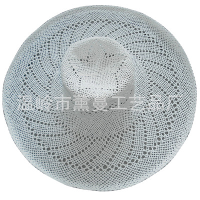 厂家供应草帽半成品帽坯加工纸草绳手工编结帽胚环保|ms