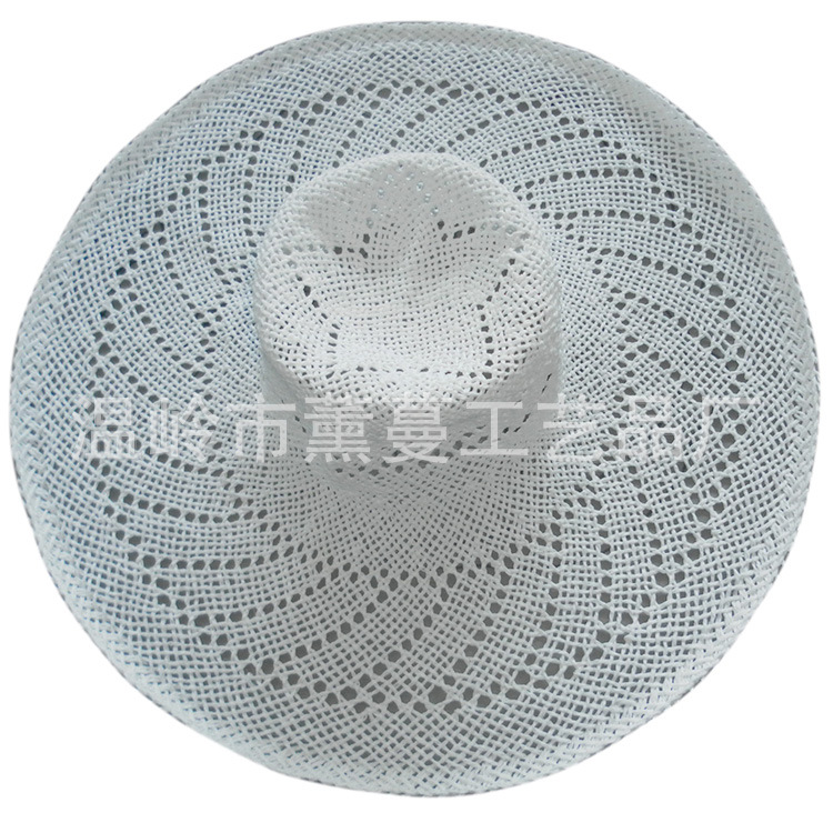 厂家供应草帽半成品帽坯加工纸草绳手工编结帽胚环保|ms