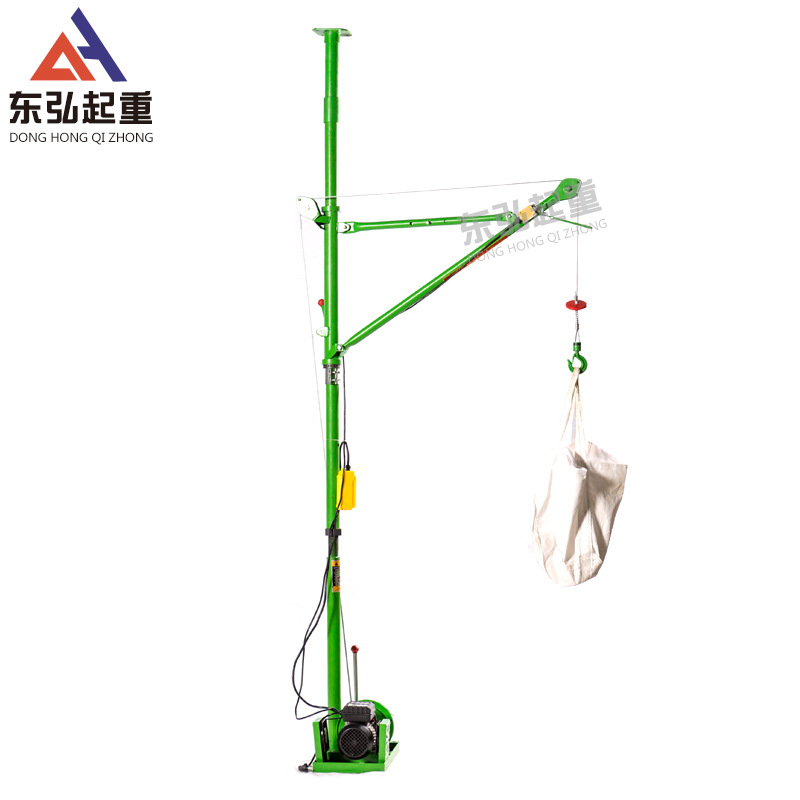 多功能便携式单柱室内吊运机 装潢装修搬家高楼层专用220v小吊机