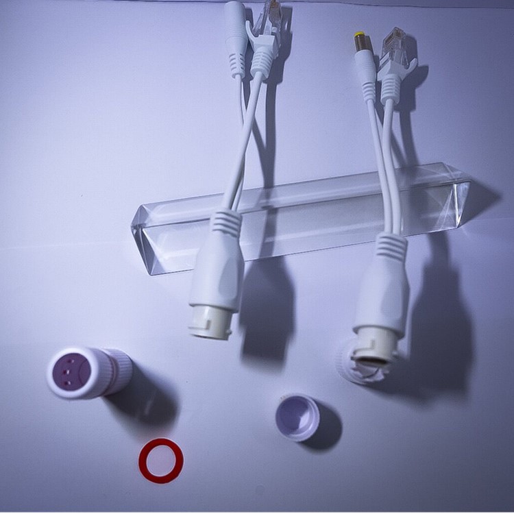 监控摄像 防水12V非标直通型POE分离器 POE连接线 poe供电模块