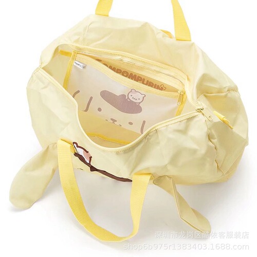 New Melo Pudding Dog Cartoon Convenient Foldable Travel Bag Handy Duffel Bag Crossbody Bag Can Be Set in Trolley Case