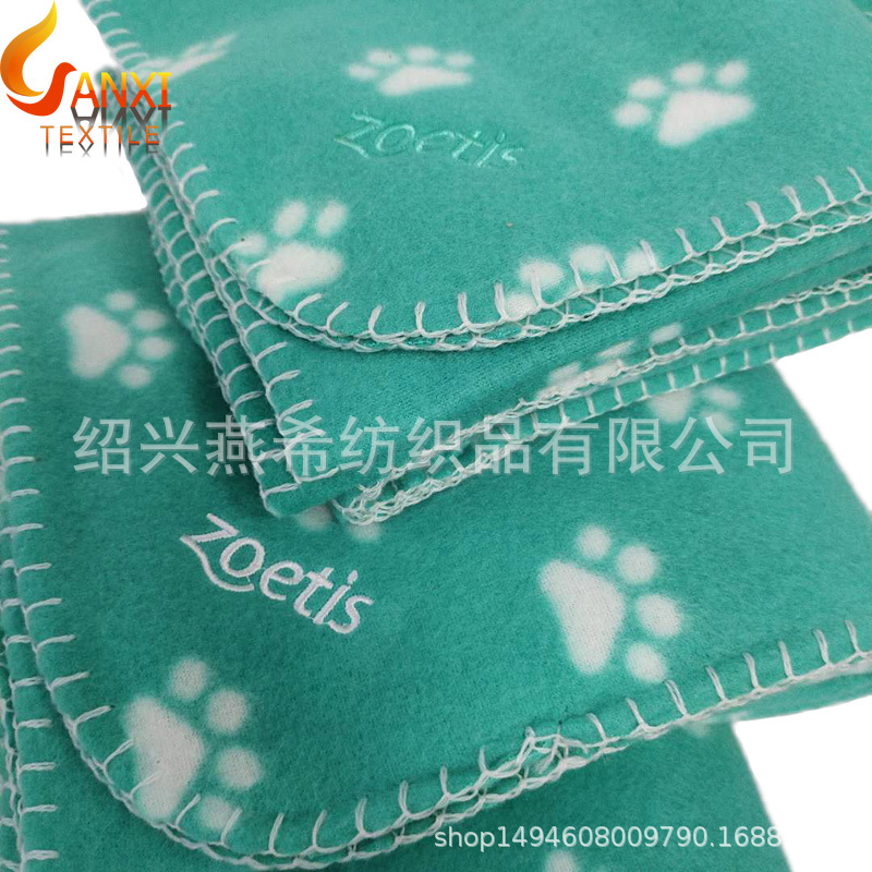 Manufactor Direct selling Fleece Catcher Embroidery Blanket Pet Blanket printing Fleece Promotional gift blanket