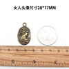 Retro metal golden pendant, handle, bronze mobile phone, handmade