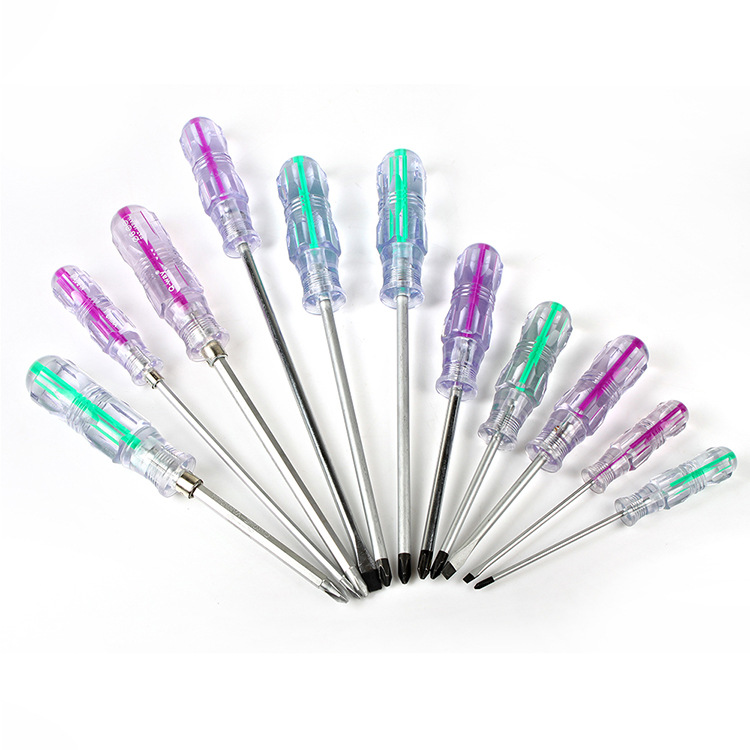 Exportación de color de núcleo de cristal de un solo propósito de doble propósito Cruz destornillador hogar herramientas de reparación industrial