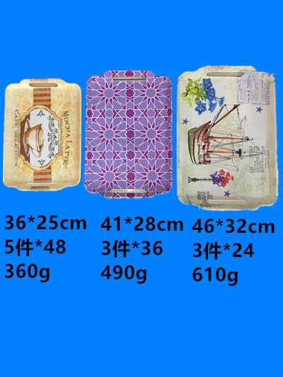 密胺库存现货大量新款密胺贴花托盘