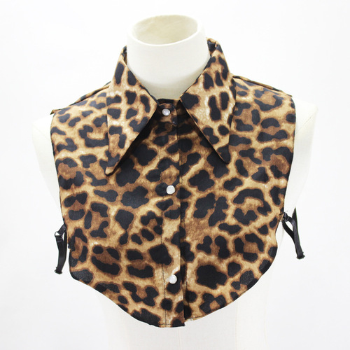 Fake collar Detachable Blouse Dickey Collar False Collar Leopard Print Shirt fake collar long pointed collar sweater collar
