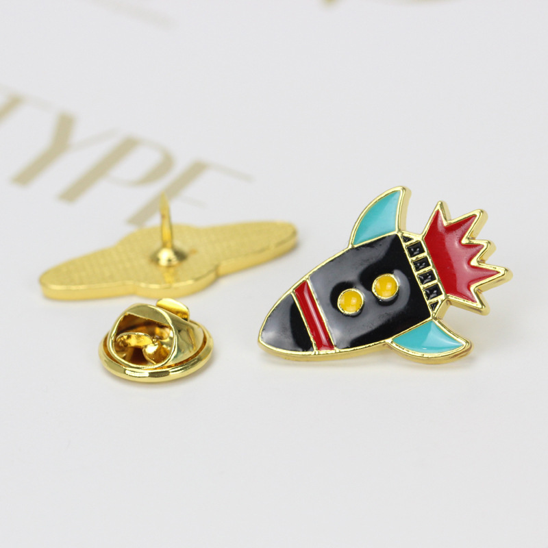 Planet Astronaut Astronomical Telescope Spaceship Aircraft Drip Oil Alloy Brooch display picture 5