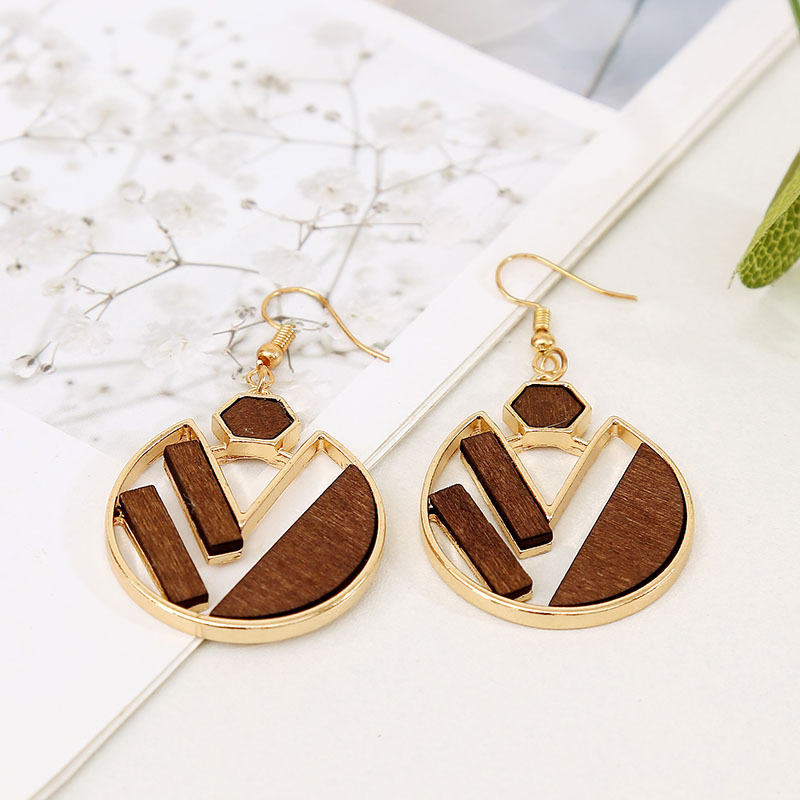 Earrings Geometric Exaggerated Alloy Earrings New Round Jewelry display picture 5