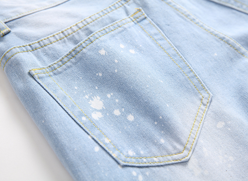 Nouveaux jeans usés pour hommes, jeans droits tendance et décontractés_voghion.com