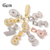 Zirconium hip-hop style, pendant, European style, micro incrustation, 18 carat, suitable for import