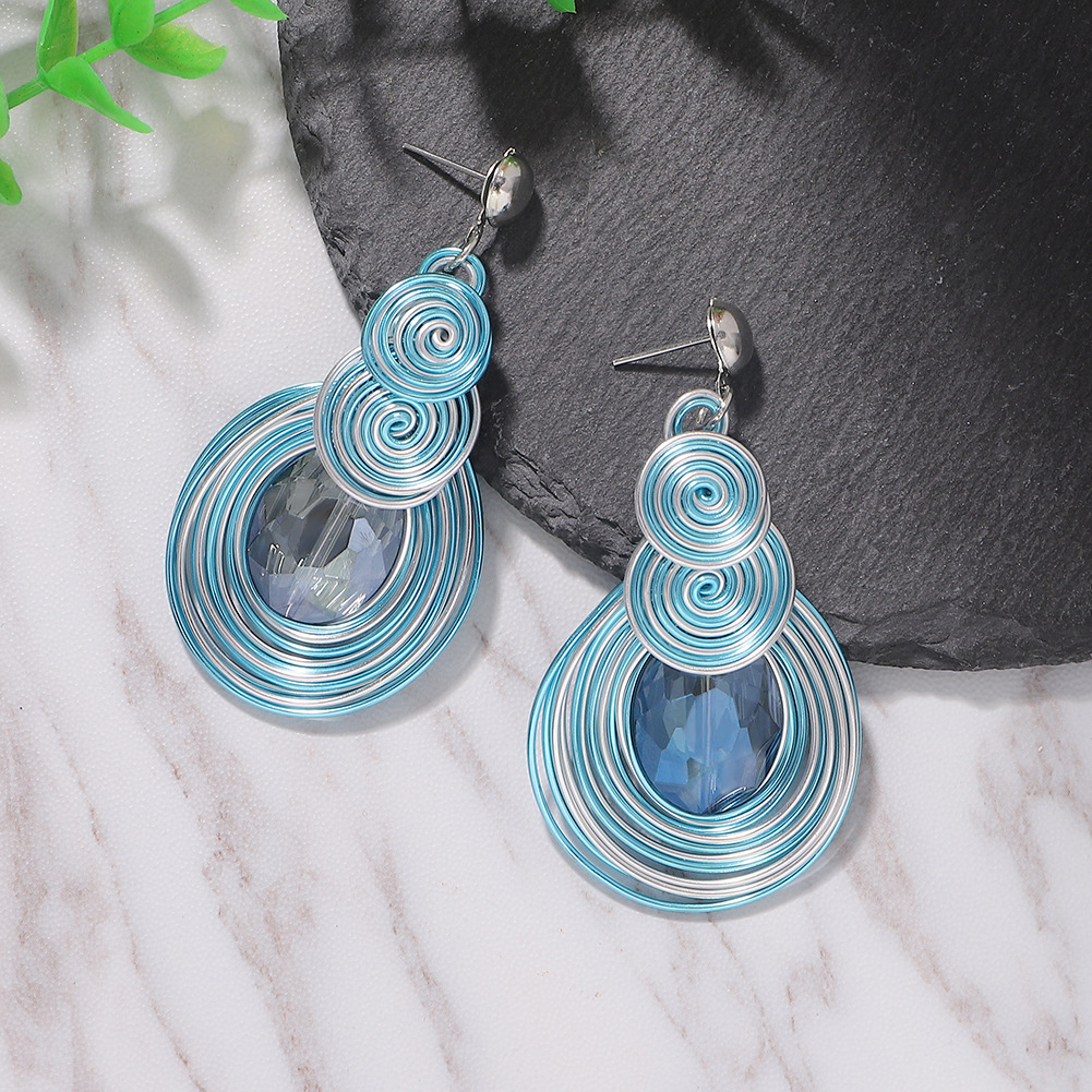 New Alloy Gem Earrings display picture 7