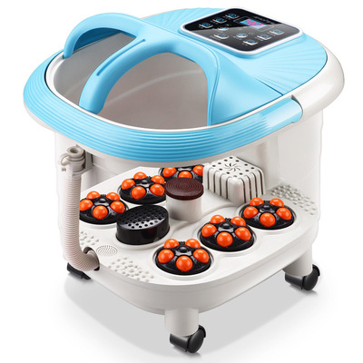 廠家新款足浴盆洗腳按摩全自動加熱腳動滾輪足療足浴器