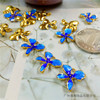 New product Jingtai Blue Craft Jewelry Gold Gold Roasted Blue Parts Flower Necklace Accessories Bracelet Accessories