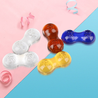 玻璃笔架笔搁 创意手工玫瑰花精致笔枕颜多色可批发定制文艺笔架|ms