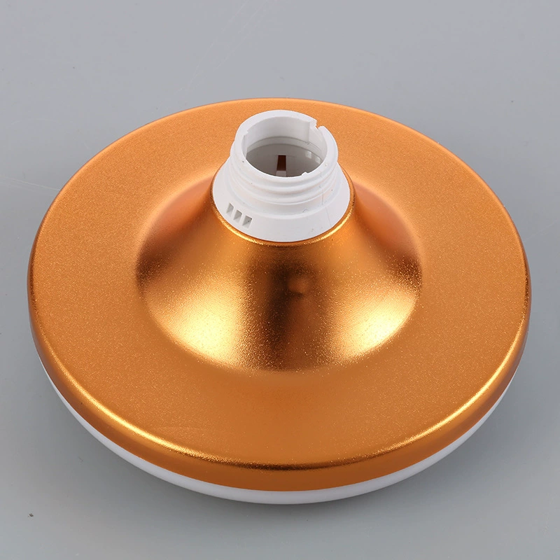 Manufacturer-produced E27 screw-in living room household LED golden glossy white flying saucer lamp high-transparency lighting fixture kit
