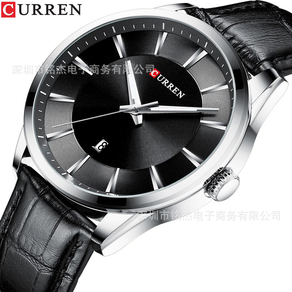 Curren 8365 Men's Watch Simple Casual Calendar Men's Waterproof Quartz Watch Men's Watch Export