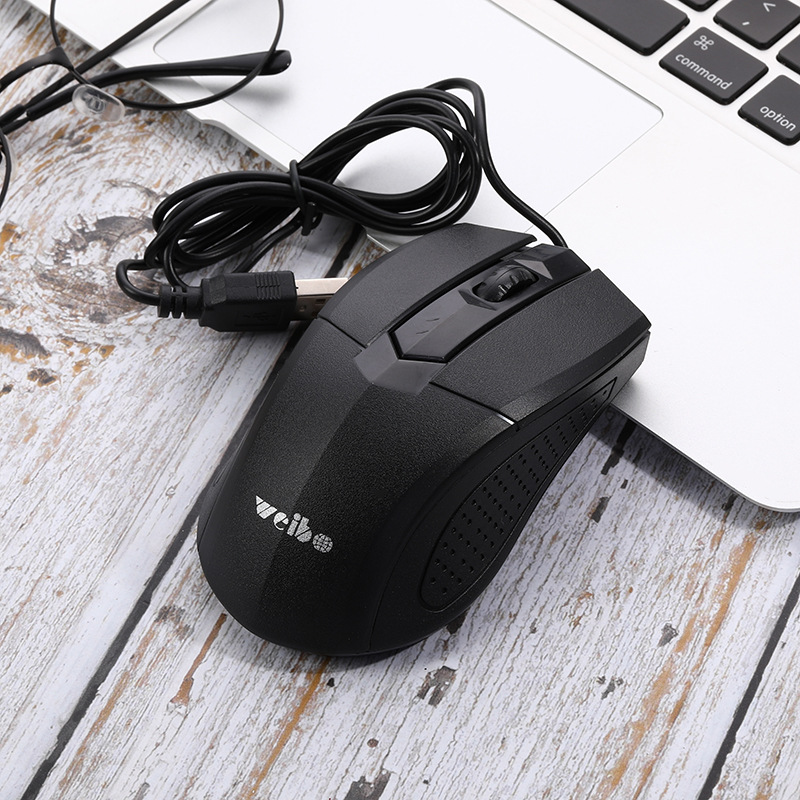 Cross-Border Supply of Weibo Wired Mouse for Laptops, Desktop Computers, Home Office Use, Optical Usb, Ergonomic Design