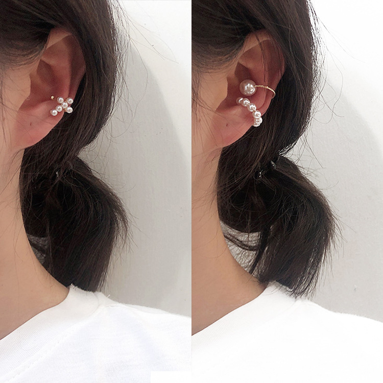 Ear clips from pearl