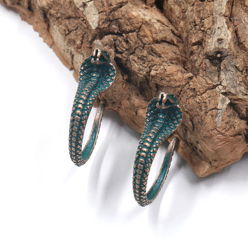2pairs European and American accessories personality exaggerated punk style jewelry snake-shaped earrings fashion trend earrings