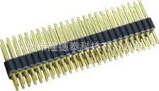 1.27mm双排排针180°塑高2.5mm